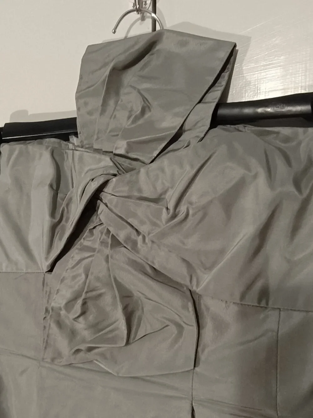 J.Crew Size 6 100% Silk Gray Strapless Bow Cocktail Dress Formal Y2K